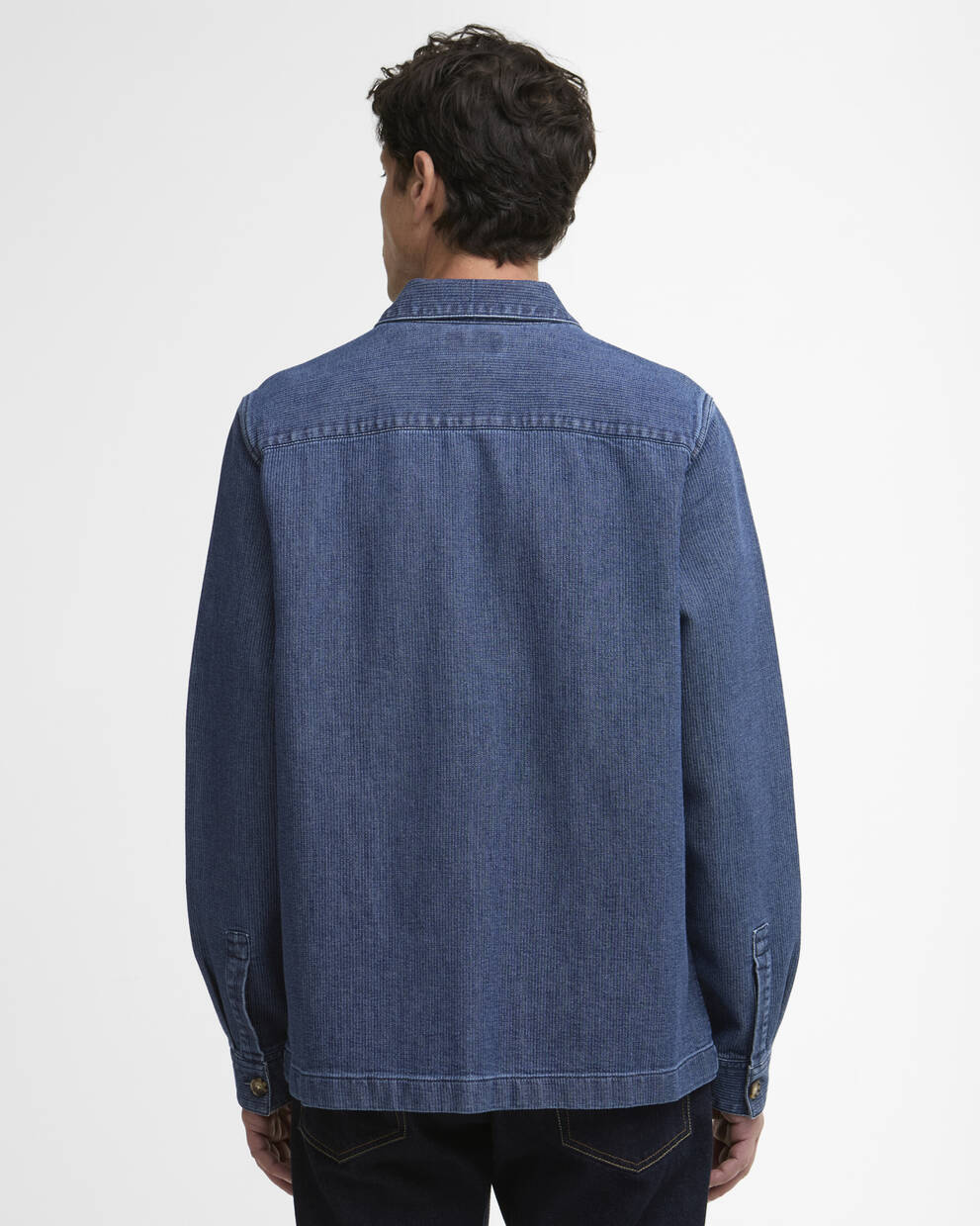 Aickmen Textured Denim Overshirt