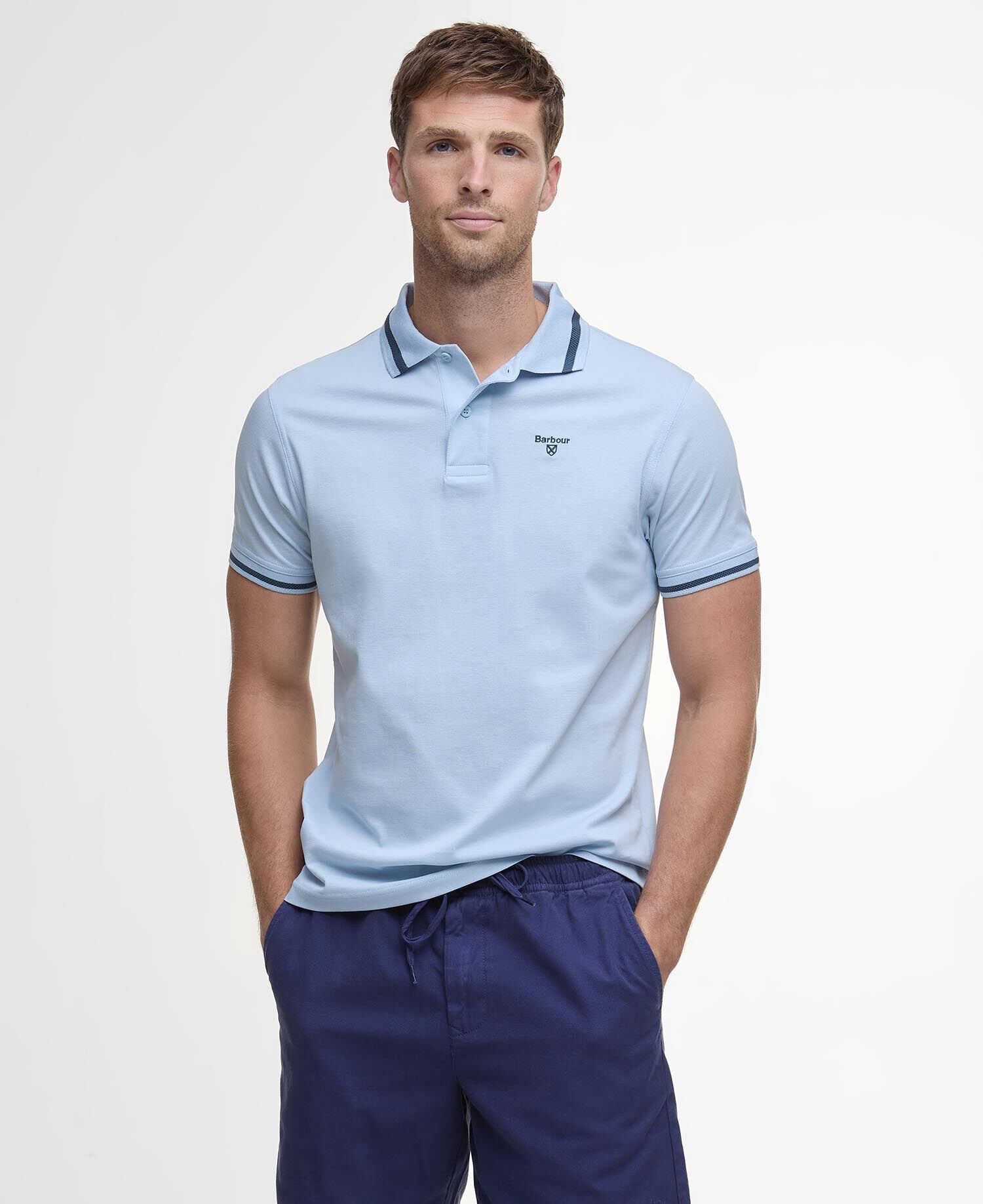 Washed Oxford Relaxed Shorts Oceana