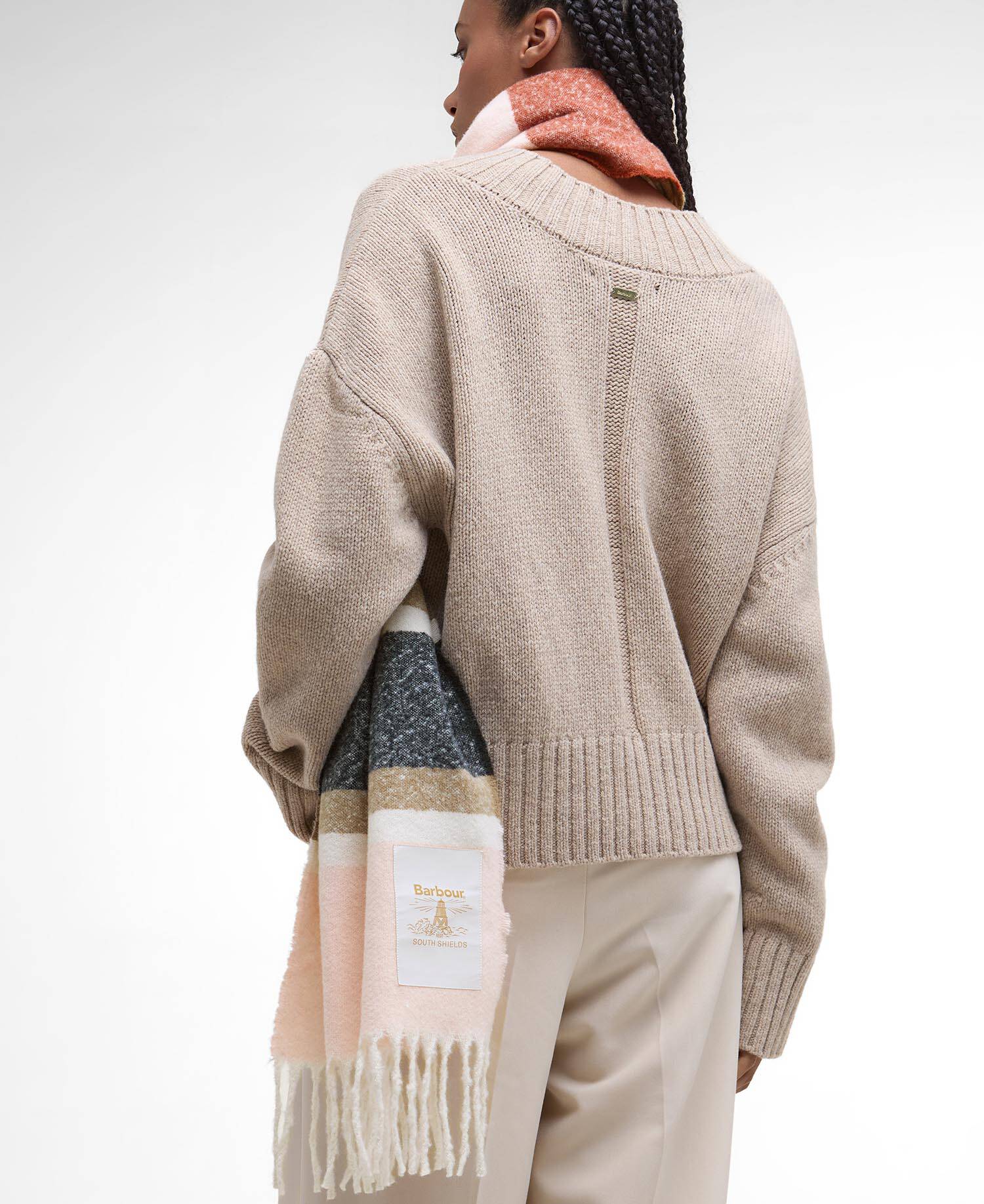 Sciarpa con motivo a righe Paige image number 6