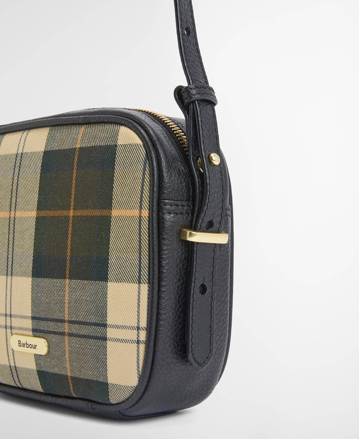 Borsa a tracolla con motivo tartan Daphne image number 3