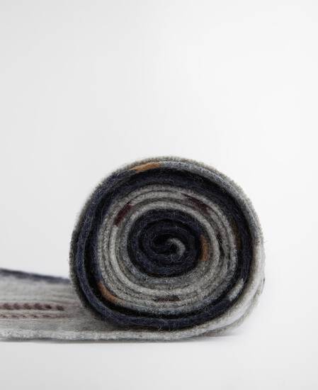 Carrbridge Tartan Scarf Grey Midnight Tartan