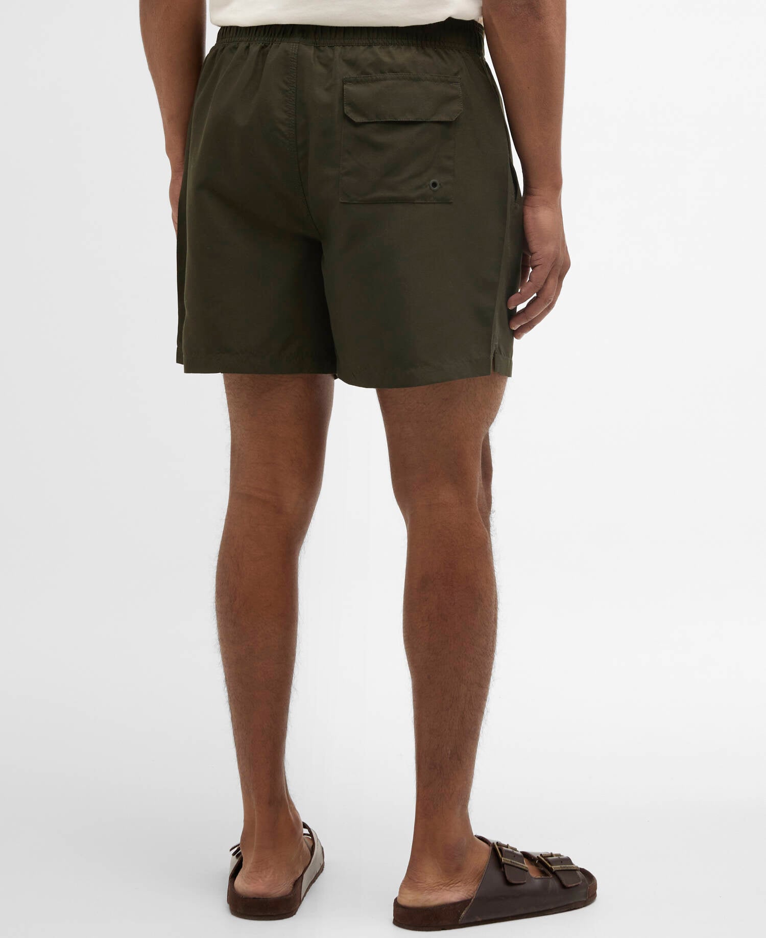 Water Reactive Tartan Swim Short Olive image number 2