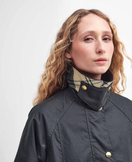 Modern Beadnell Waxed Jacket Sage-Ancient