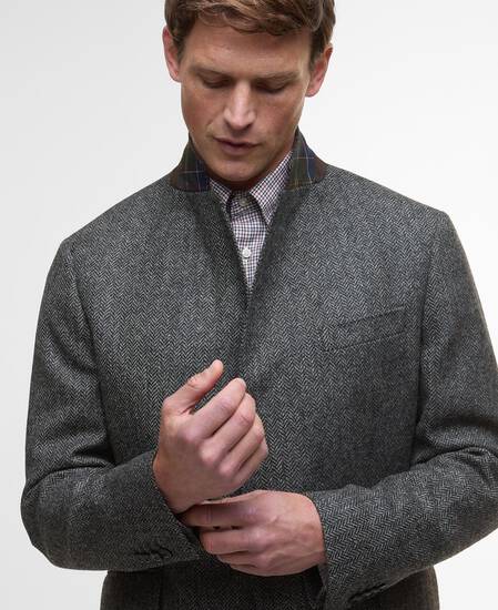 Blazer con motivo a spina di pesce Firth Moons Grey