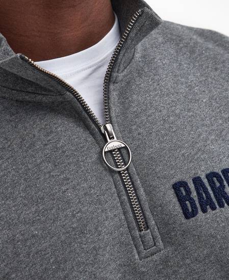 Cotes Half-Zip Sweatshirt Mid Grey Marl