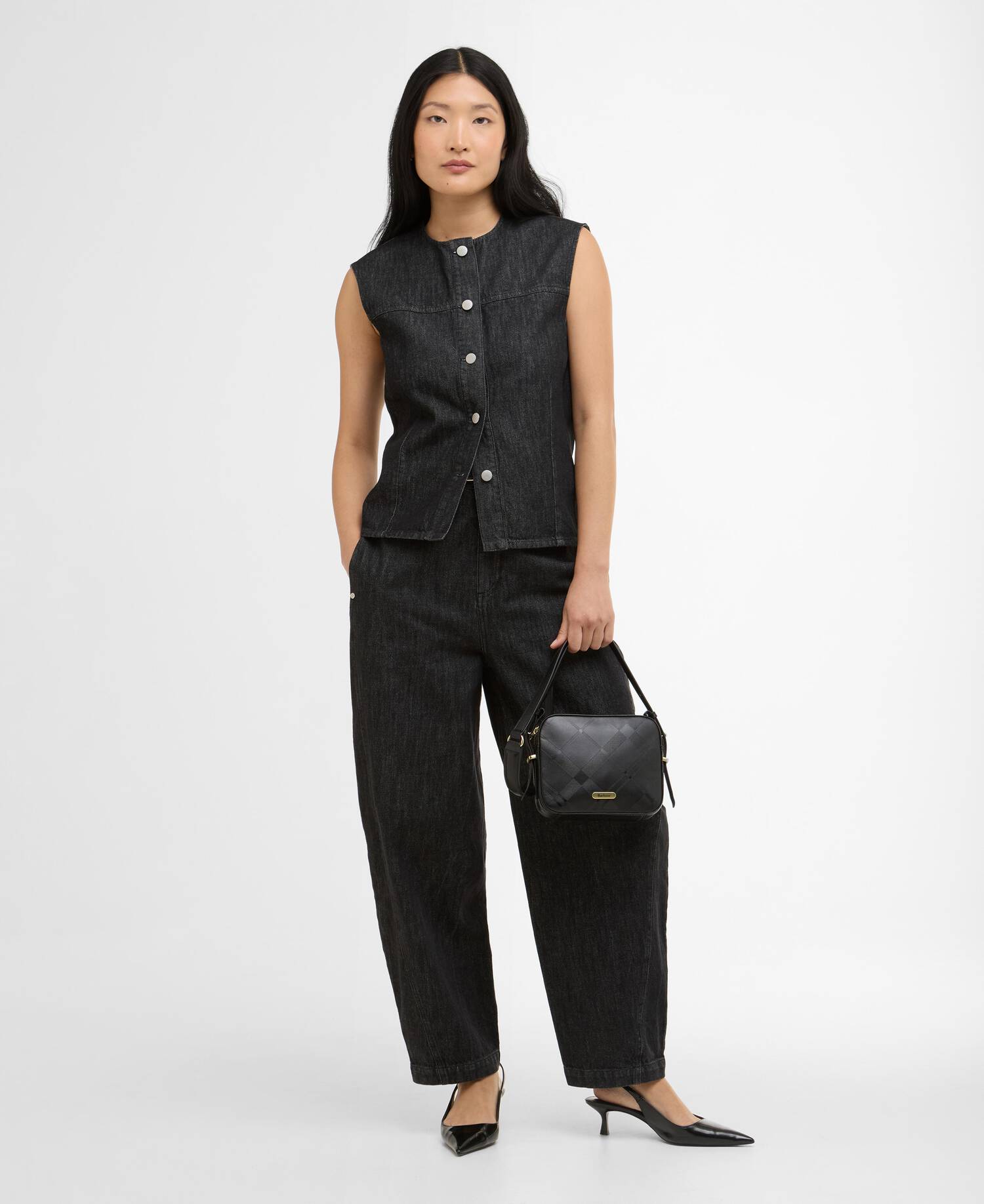 Gilet in denim Myra Black Denim image number 1