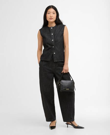 Gilet in denim Myra Black Denim