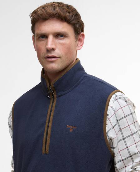 Harwood Half-Zip Fleeced Gilet Navy