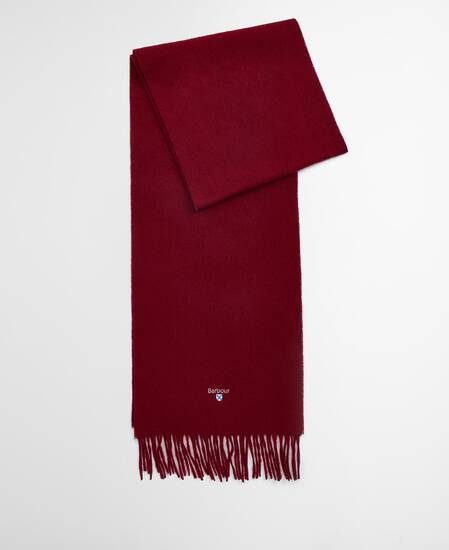Plain Lambswool Scarf Biking Red