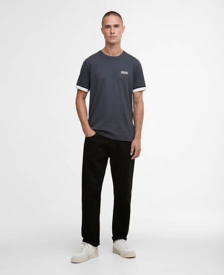 Deep Cuff Evan Tipped T-Shirt Storm Grey