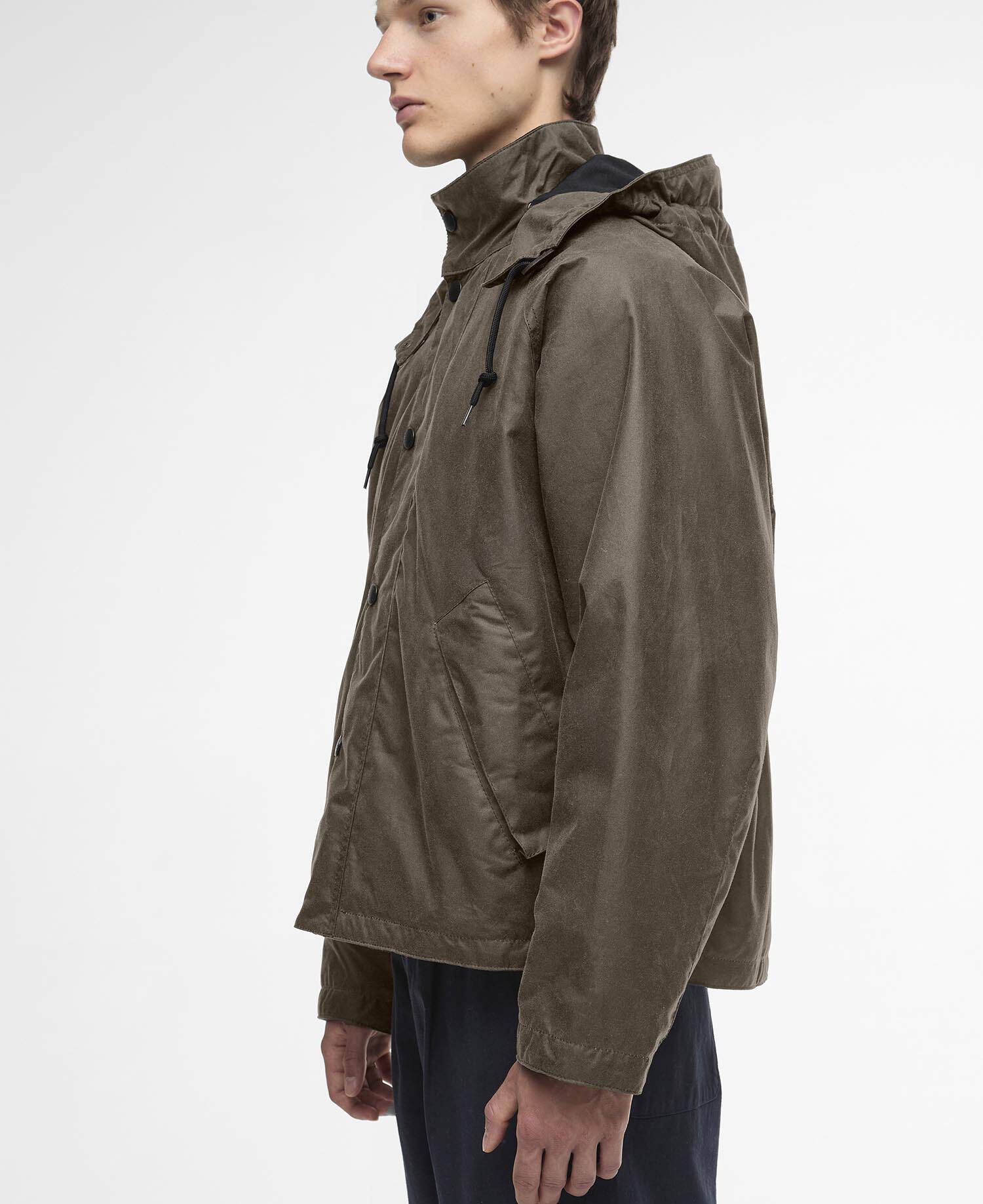 Barbour for Margaret Howell Transport Waxed Jacket Kelp image number 4