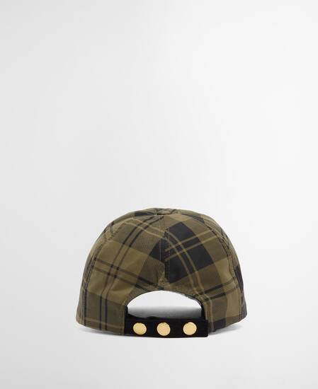 Elaine Tartan Cap Olive Check