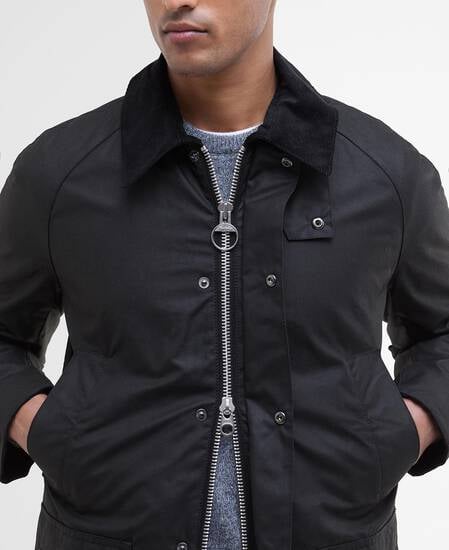 Ashby Waxed Jacket Black-Classic