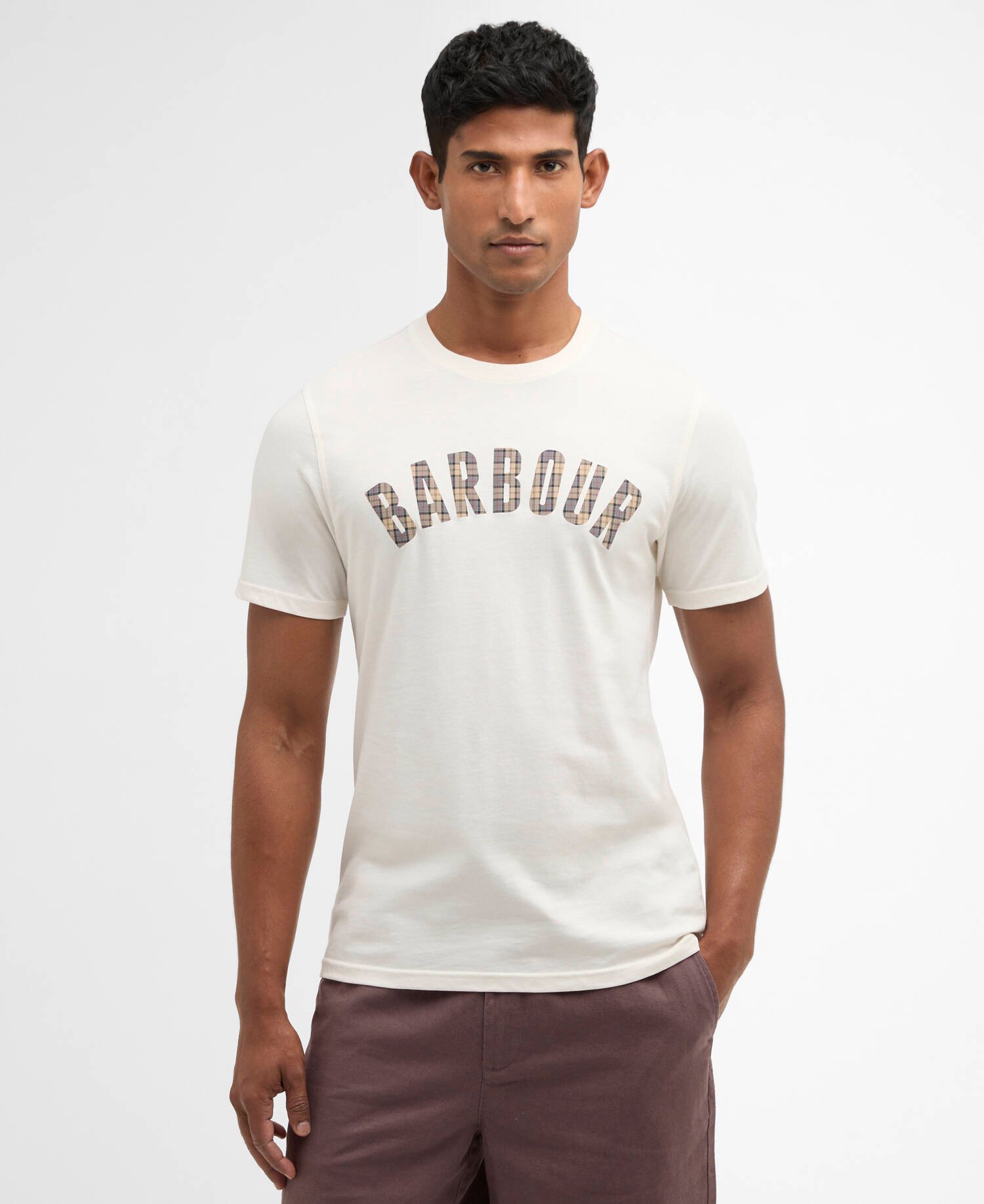T-Shirt Berwick Tartan Whisper White image number 0