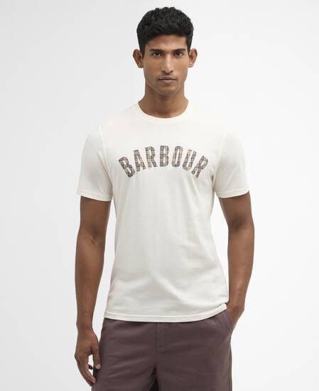 T-shirt Berwick in tartan Whisper White