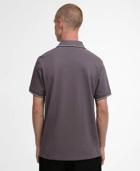 Evan Short-Sleeved Polo Shirt Aluminium
