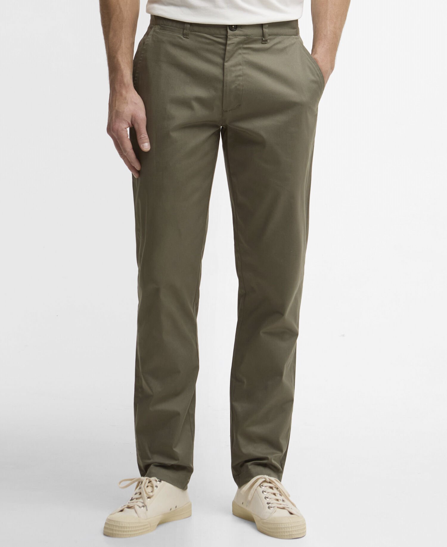 Lightweight Stretch Tailored Chinos Smokey Olive