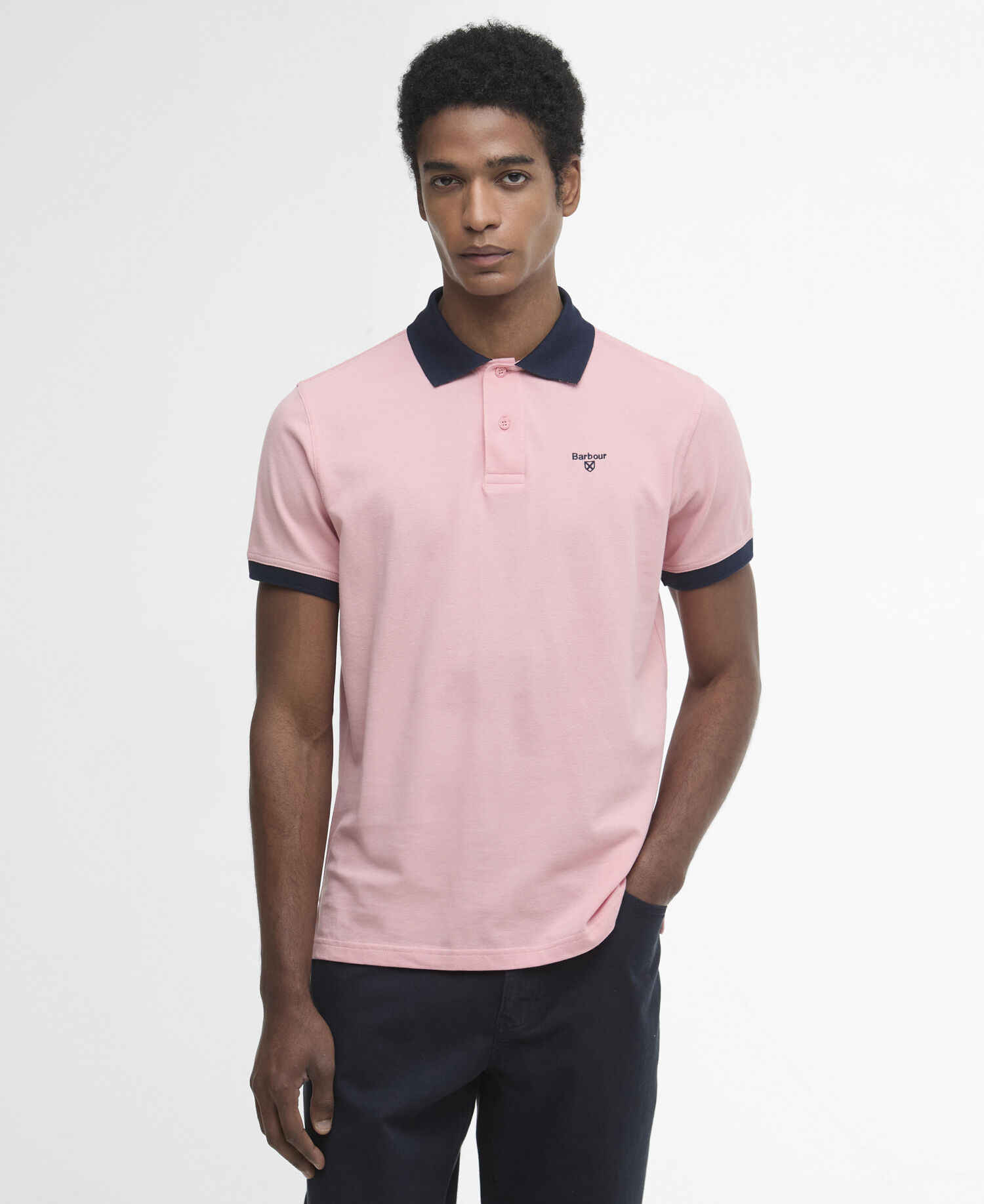 Poloshirt Lynmouth Tipped Short-Sleeved Mineral Pink