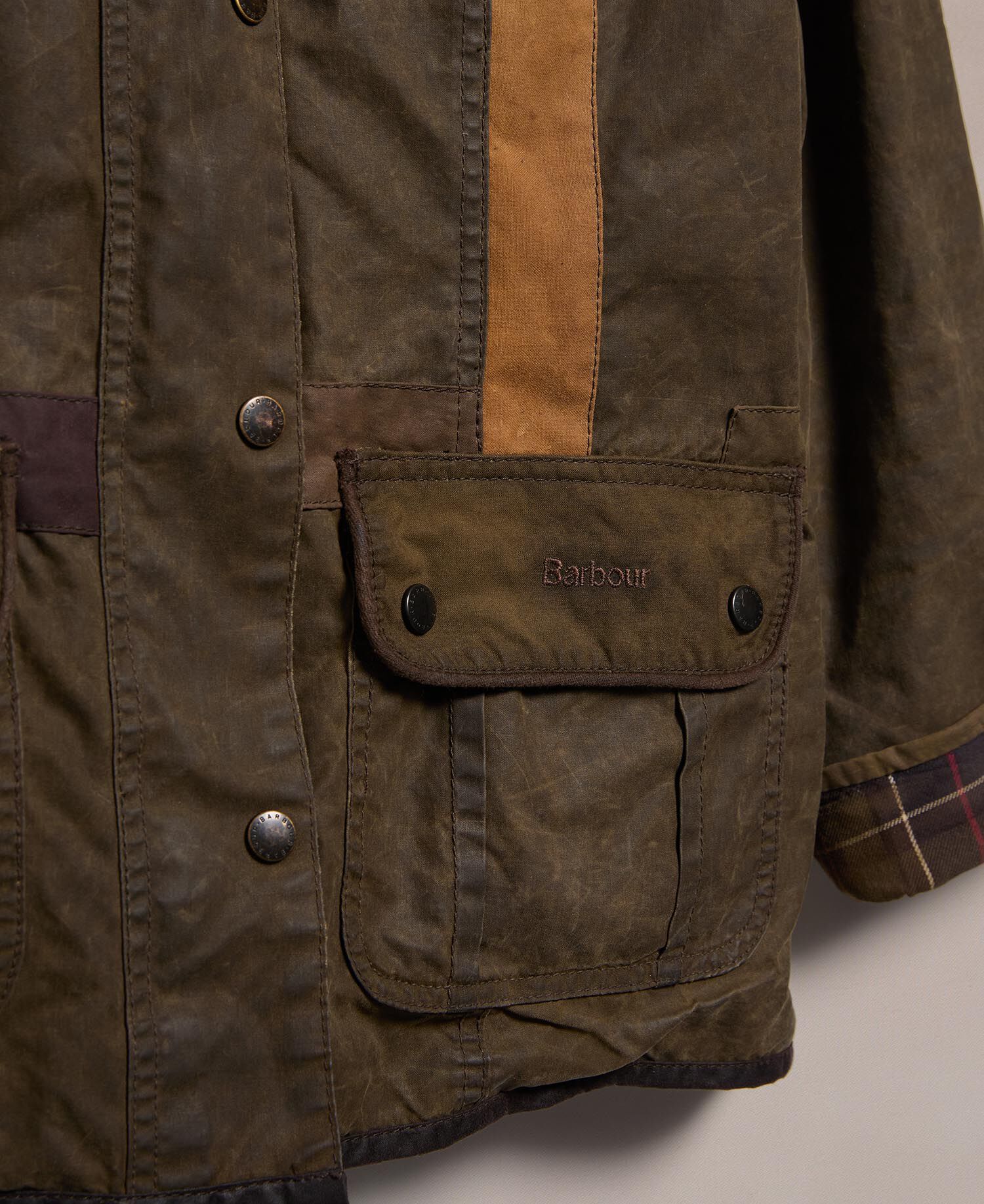 Barbour Re-loved Women's Utility Waxed Jacket - Size 14 Olive