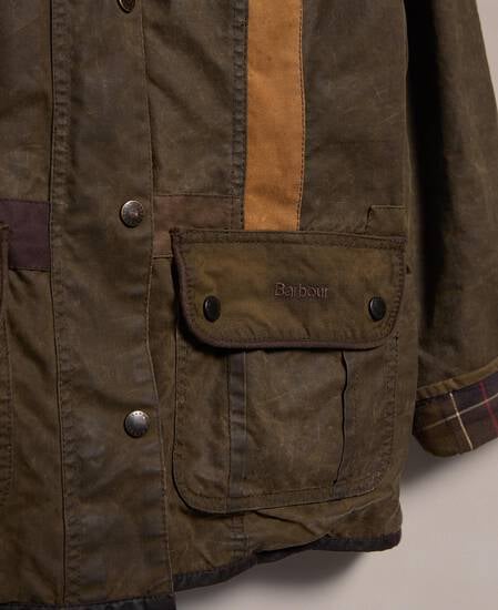 Barbour Re-loved Women's Utility Waxed Jacket - Size 14 Olive