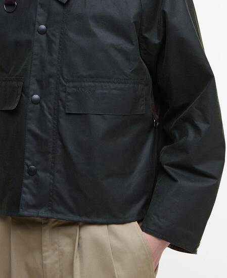 Modified Spey Waxed Jacket Sage