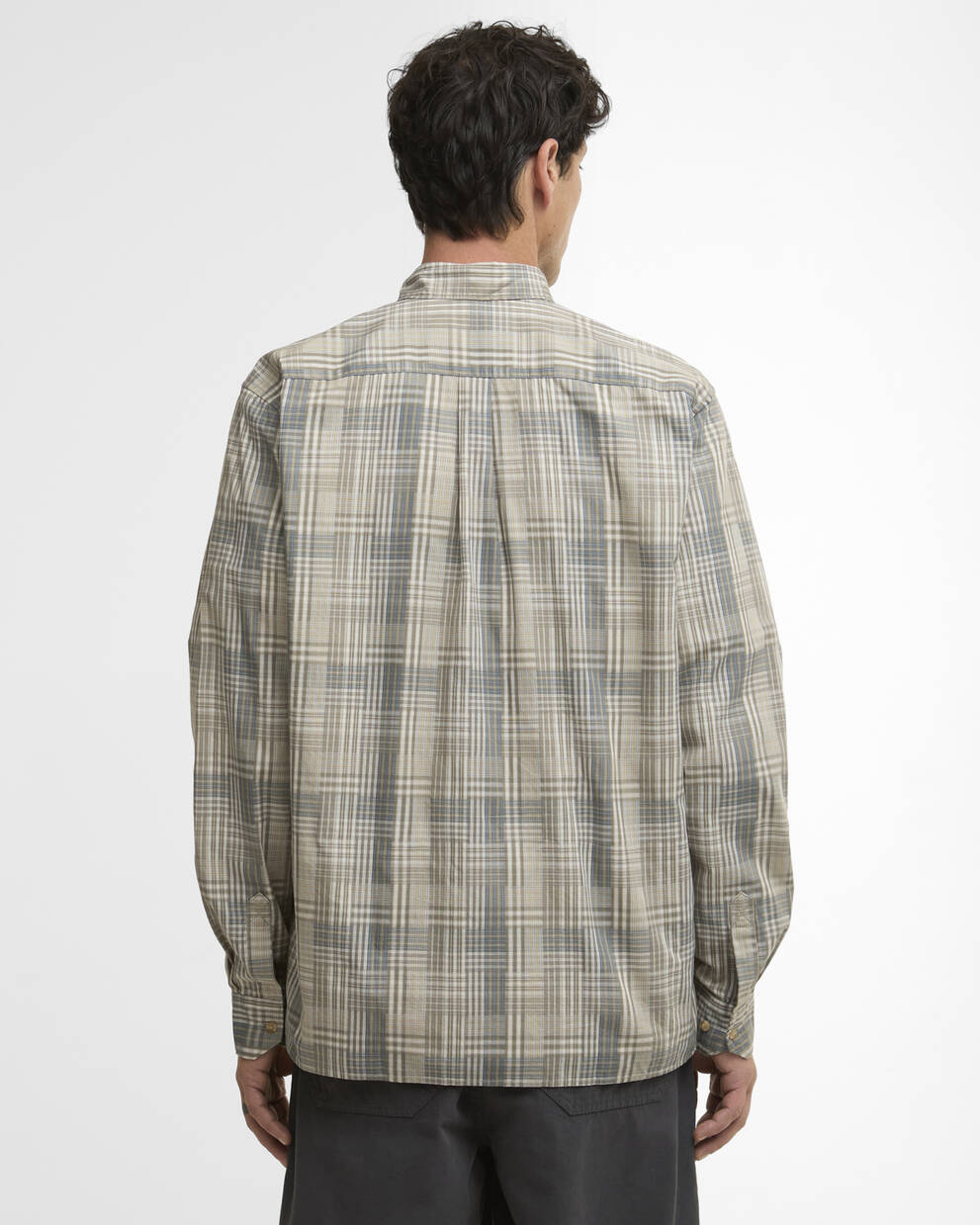 Maxwell Checked Patch Long-Sleeved Relaxed Shirt