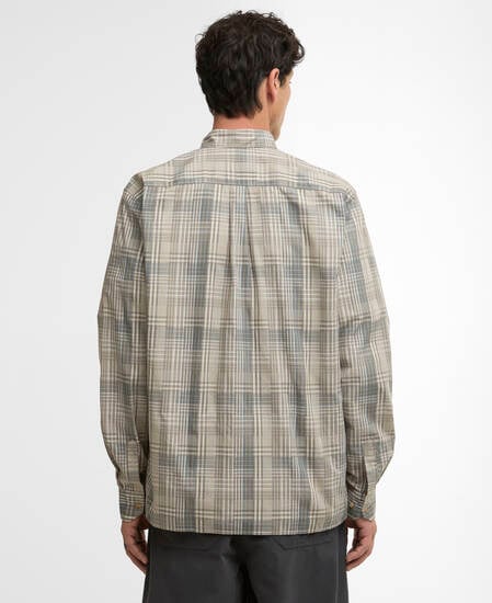 Camicia Maxwell a maniche lunghe a quadri patchwork dalla vestibilit&agrave; comoda Grey Olive