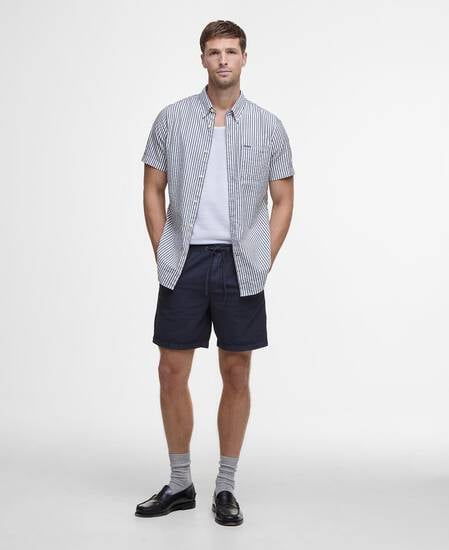 Seersucker Relaxed Shorts Classic Navy