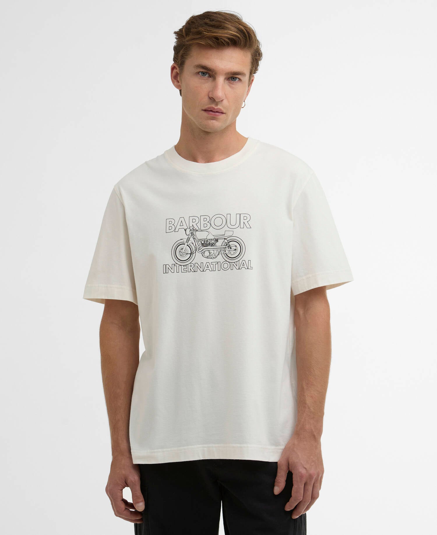 Cowl Motorbike Graphic T-Shirt Whisper White image number 0