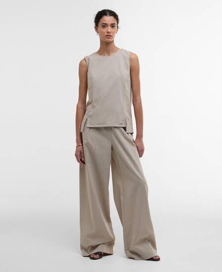 Lucy Sleeveless Blouse Light Sand Lucy Sleeveless Blouse Light Sand