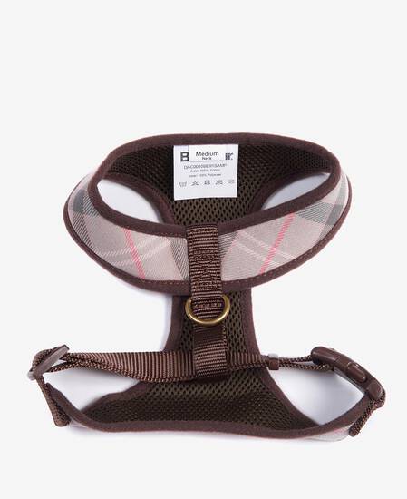 Tartan Dog Harness Taupe-Pink Tartan