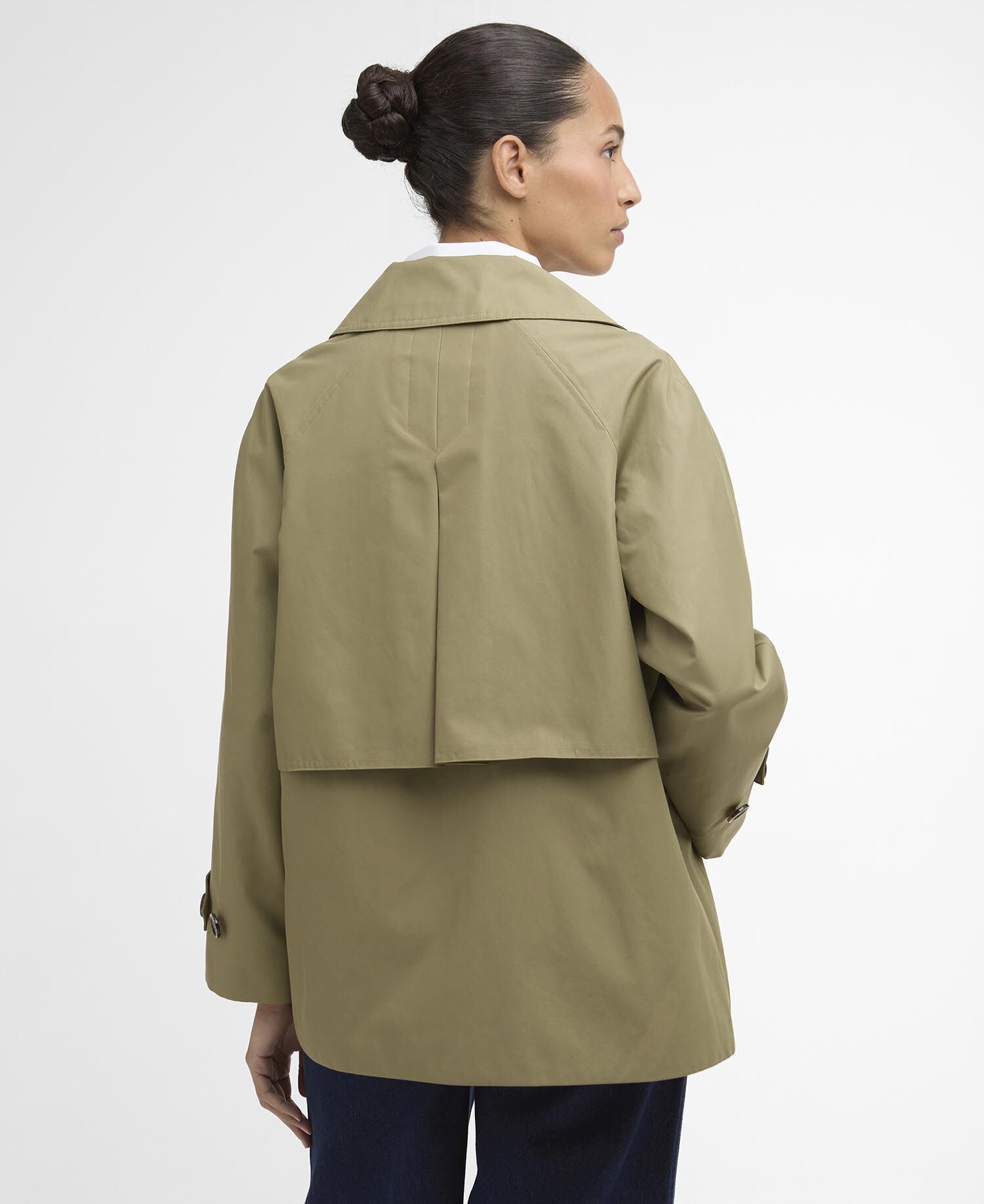 Maisy Showerproof Jacket Bleached Olive/Dress Navy Tartan