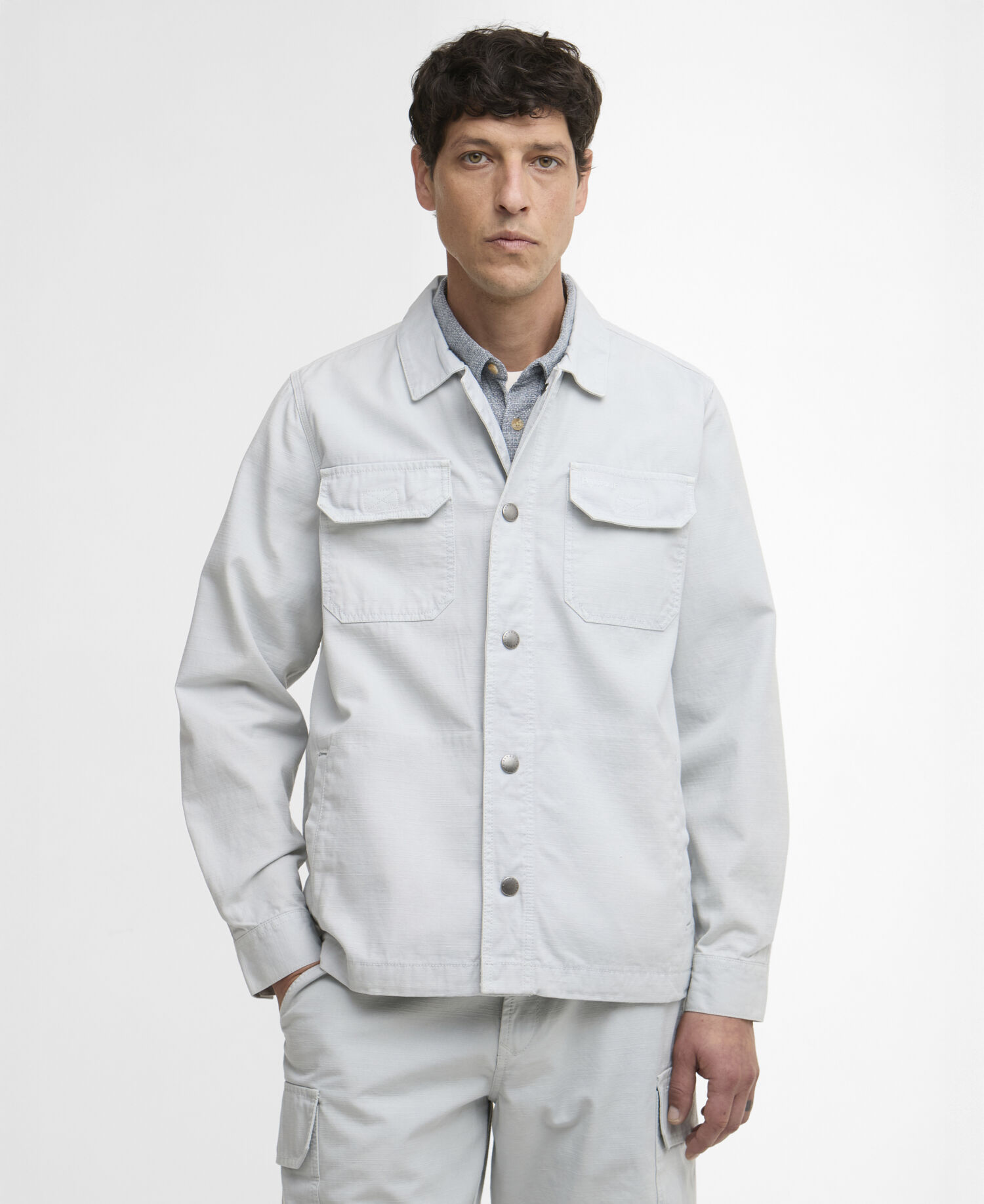 Overshirt Draftmen Cotton Slub Blue Haze