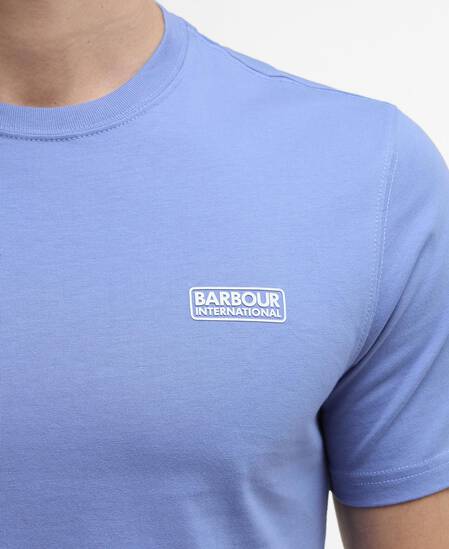 T-shirt con logo piccolo Manor Blue