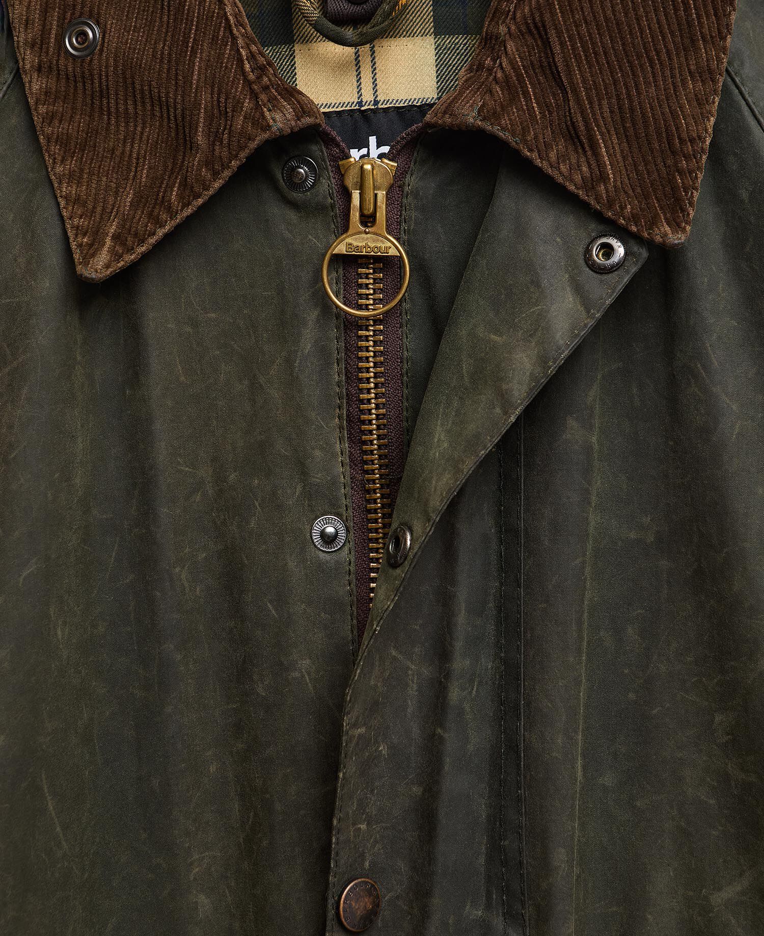 Barbour Re-Loved Beaufort Waxed Jacket - Size 36 Sage