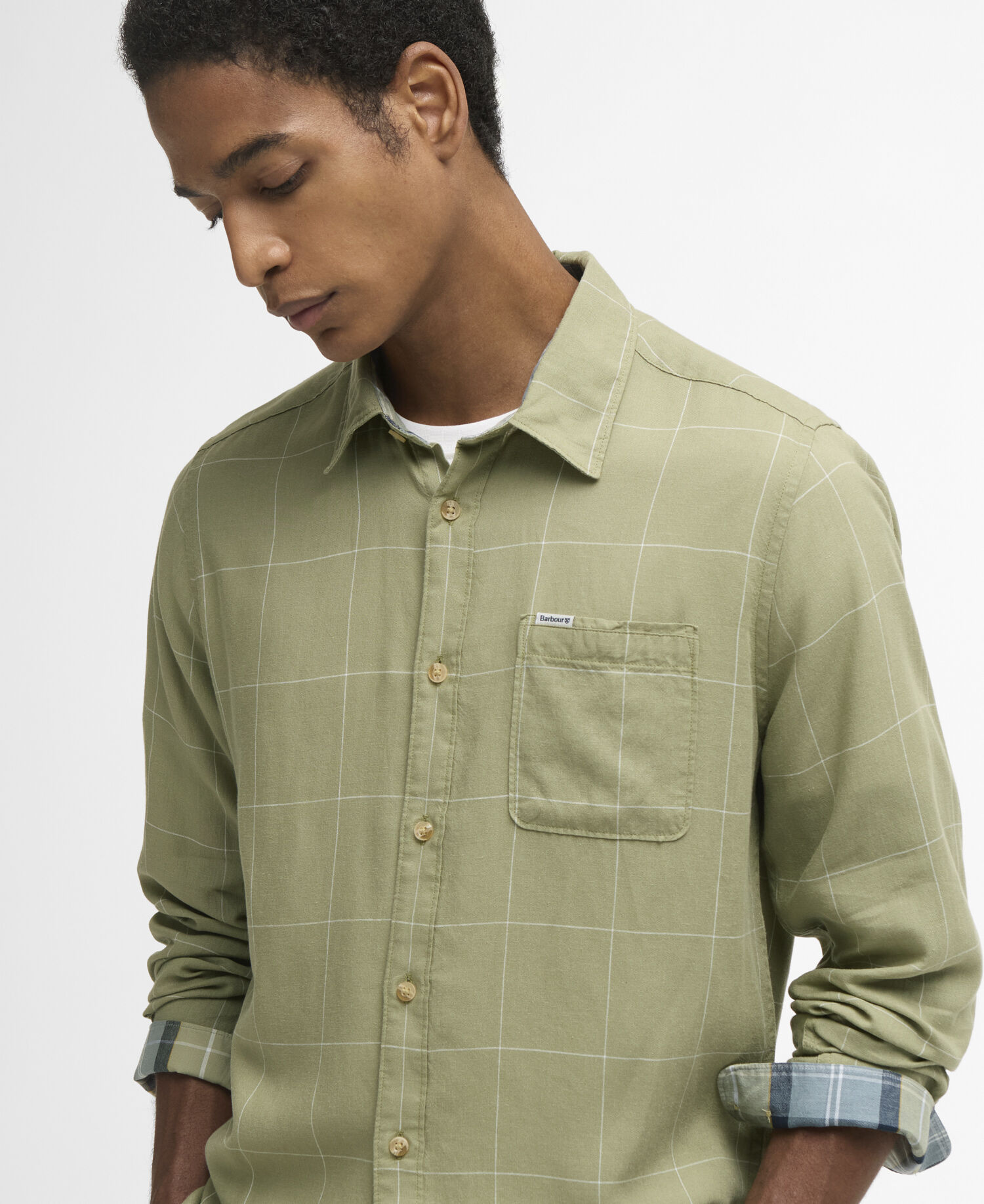 Hemd Citywell Tattersall Tailored Sea Green