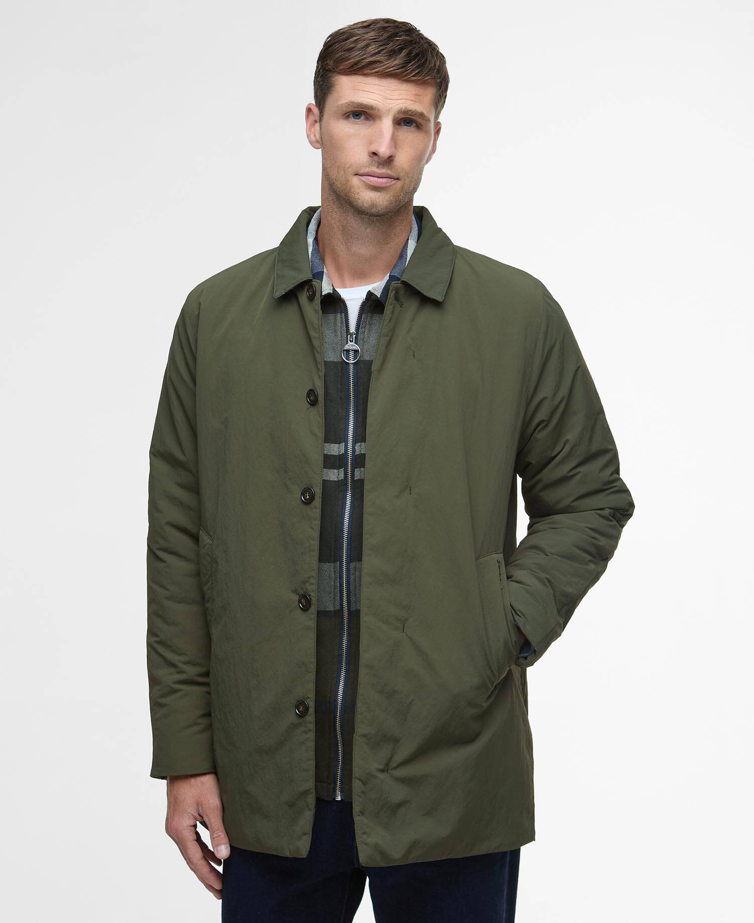 Jacke Wadded Lorden Showerproof Mac Olive image number 0