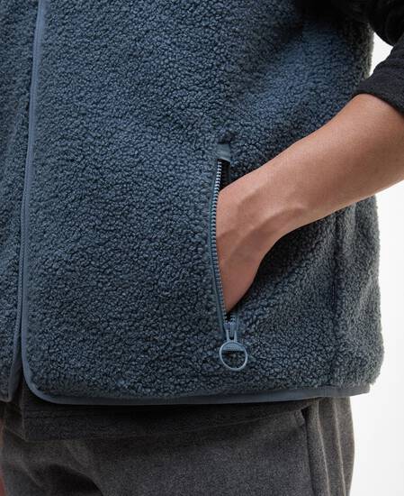 Reversible Fleece Gilet Blue Stone