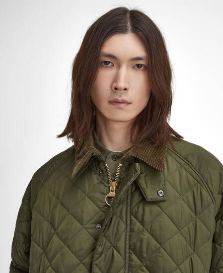 Oversized Transport Quilted Jacket Olive