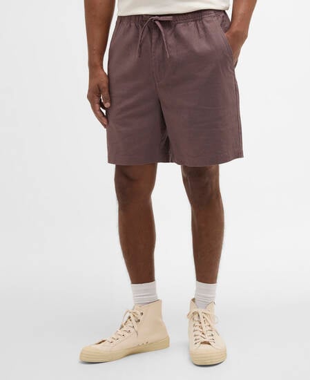 Cotton Linen Relaxed Shorts Peppercorn