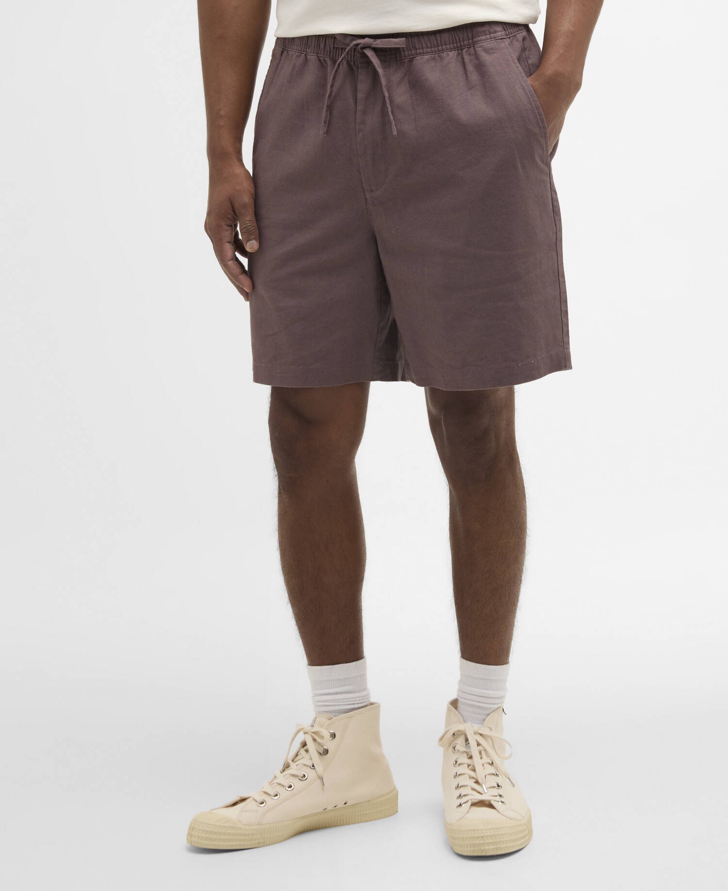 Cotton Linen Relaxed Shorts image number 1