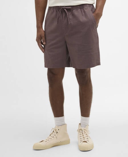 Cotton Linen Relaxed Shorts Peppercorn