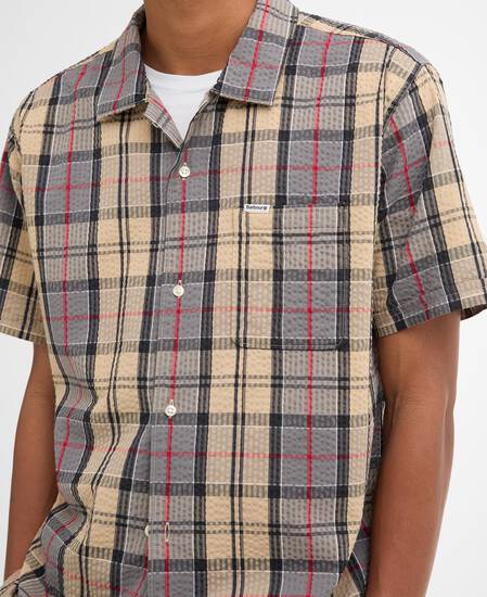 Camicia Clyde a maniche corte in tartan seersucker Dress Tartan