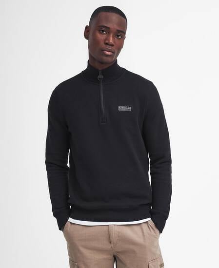 Essential Quarter-Zip Sweatshirt Black-Pewter