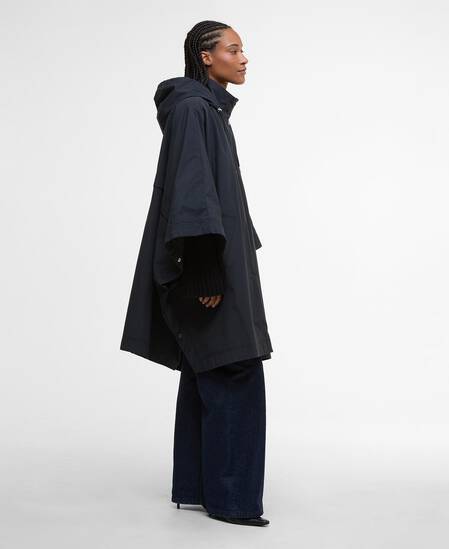 Everlee Showerproof Cape Black/Onyx Tartan