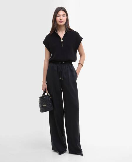 Hose Clara Relaxed Wide-Leg Black