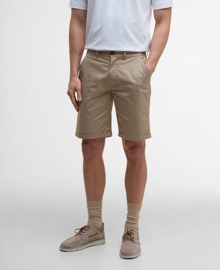 Lightweight Stretch Tailored Chino Shorts Washed Stone