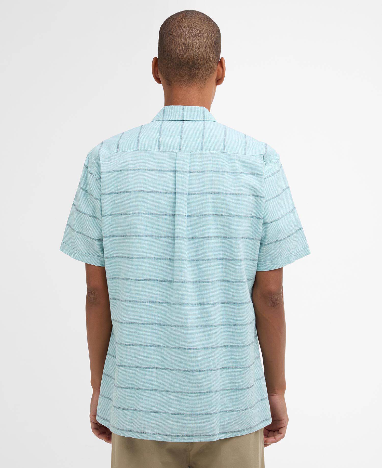 Faverdale Striped Short-Sleeved Shirt Light Teal image number 2