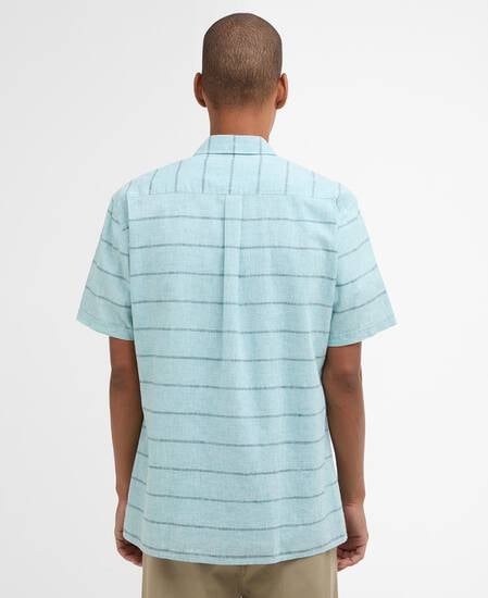 Faverdale Striped Short-Sleeved Shirt Light Teal