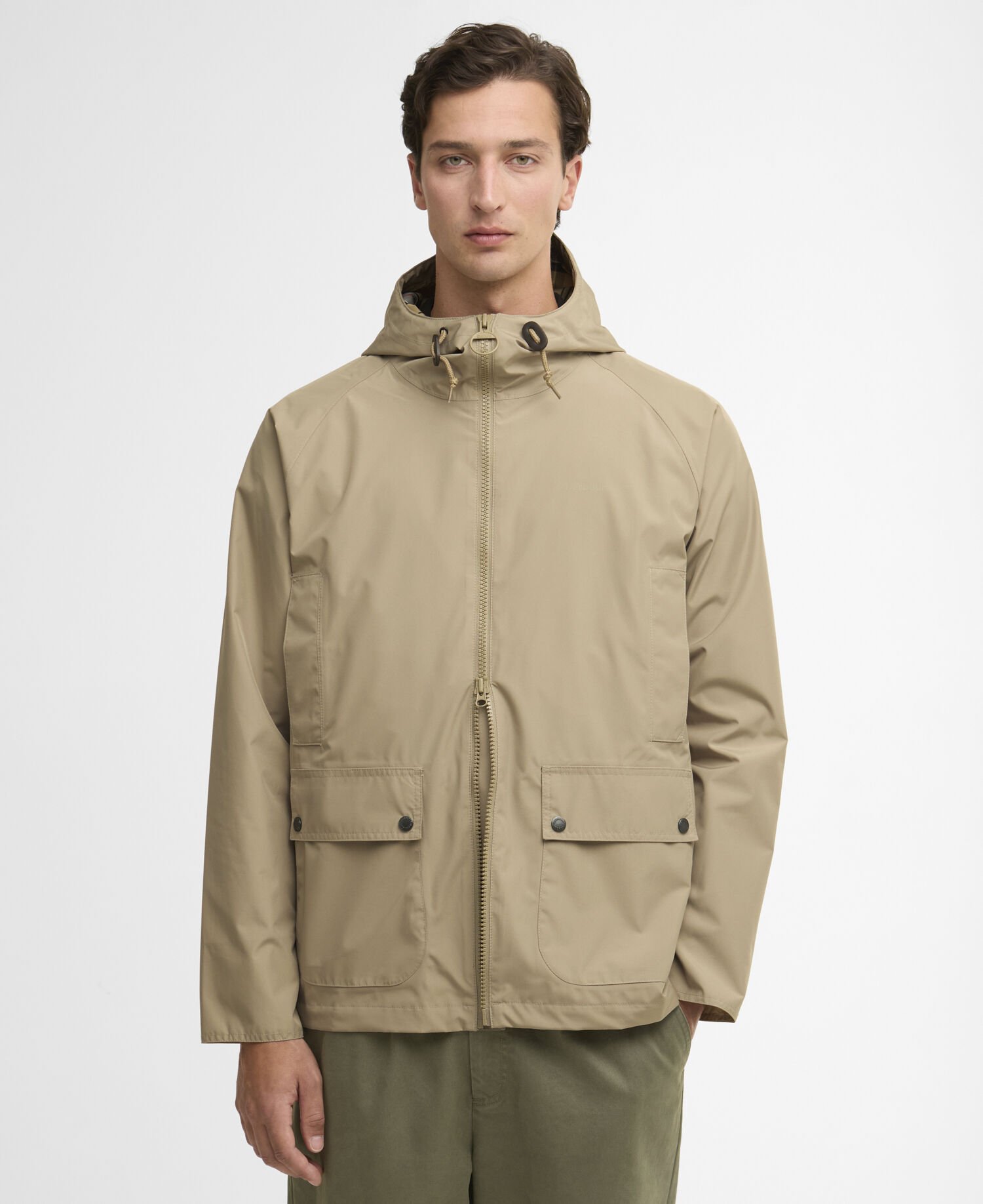 Jacke Hooded Domus Washed Stone